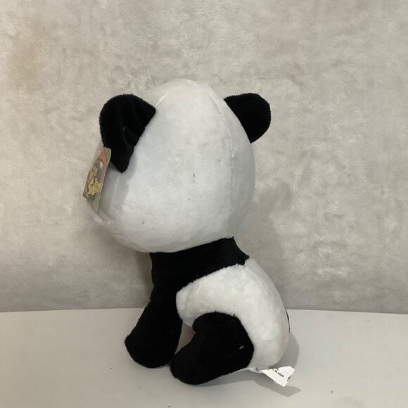 The Original Jungle Snubbies Plush Panda Stuffed Animal Toy 10" Black White NEW - Picture 3 of 8